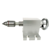 Kit rotatif 4ème axe 100 mm, table rotative CNC à 3 mors, dispositif de rotation CNC axe A avec mandrin de 100 mm et contre-porteuse pour graveur