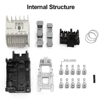 Contacteur magnétique AC modulaire sur rail DIN 220V/380V Interrupteur d'inversion de moteur à commande automatique à 3 pôles 110V Circuit principal