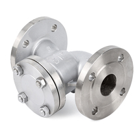 Clapet anti-retour à bride relevable en acier inoxydable 304, clapet unidirectionnel, structure angulaire, contrôle du débit d'eau H41W-16P DN50 DN80 DN100