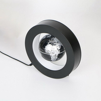 Globo Terráqueo Magnético Levitante en Forma de O, Mapa del Mundo 3D, Adorno Grande para Decoración del Hogar o Regalo