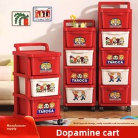 Étagère et chariot de rangement mobile multi-niveaux en polyuréthane style Dopamine pour le salon et la chambre à coucher