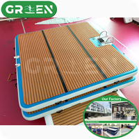 Plate-forme flottante gonflable populaire loisirs eau radeau gonflable plate-forme de natation ponton flottant quai pour lac