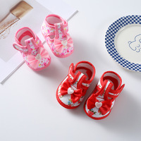 Nouvelles chaussures de princesse pour filles, motif dessin animé, 0-1 an, avec nœud mignon, respirantes, antidérapantes, semelle souple et semelle extérieure composite pour bébé