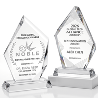Trophée personnalisé en cristal Iceberg gravé au laser – Plaque de reconnaissance de l'innovation pour l'excellence et les réalisations d'entreprise