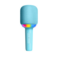 Microphone karaoké portable sans fil Bluetooth V5.0 Padrise K6 Mini avec lumières d'ambiance RGB, équipement sonore