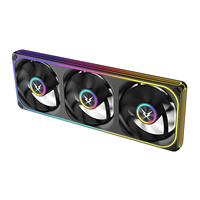 Ventilateur de châssis PC Ruix T3 noir 3 broches 5V ARGB, structure de connectivité à une seule ligne, refroidissement silencieux, grand volume d'air