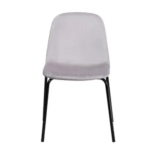 家用家具免费样品更多颜色选项现代北欧餐椅，黑色粉末涂层金属腿