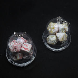 Ensemble de dés polyédriques à bords tranchants de 7 pièces, directement de l'usine, emballage personnalisable (pochette/boîte/tube/gobelet) pour jeux et divertissement - Product Image 3