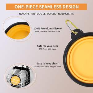 Tazón Plegable para Perros y Gatos, Tazón de Silicona Plegable para Mascotas, Portátil para Viajes al Aire Libre, Tazón Plegable para Beber Agua, Tazón para Alimentación Lenta - Product Image 3