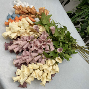 Flores colgantes artificiales de seda de alta calidad <span class=keywords><strong>Campanula</strong></span> BellFlowers para decoración del hogar - Product Image 4