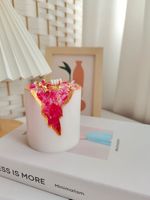 Bougies Artisanales de Luxe en Cire de Soja avec Feuilles d'Or et Cristaux Guérisseurs Colorés – Parfumées pour Aromathérapie, Idéales pour les Fêtes, Diwali, Ramadan