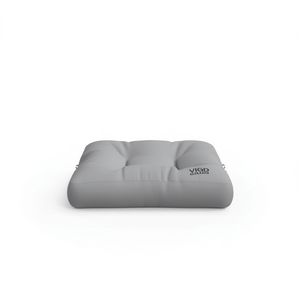 Cojín para Paletas de Exterior Vigd & Alvis, 19.7"x19.7"x4.7", Tela Gris Acolchada, Cojín Cuadrado para Todas las Estaciones - Product Image 1