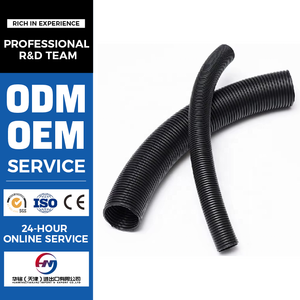 Schwarz Orange Flexibles PE PP PA Welliges chemikalien beständiges elektrisches Kabelschutz-Wellrohr - Product Image 1
