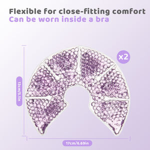 Compresas de Gel Refrigerante para Terapia de Lactancia Reutilizables OEM, 2 Fundas Suaves Lavables, Almohadillas de Lactancia - Product Image 6