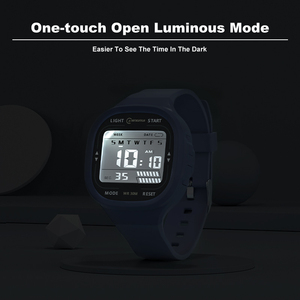 Montres de sport numériques étanches pour garçons, personnalisées, lumineuses, en ABS, chronographe carré, résistantes à l'eau 3 ATM, vente en gros - Product Image 6