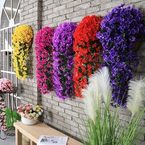 Guirlande murale artificielle Liangzhou en violette, plante décorative en soie pour intérieur et extérieur, bouquet de 60 cm - Product Image 2