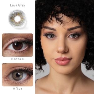 Nouveaux contacts colorés 2024 lentilles bleues douces populaires lentilles pour les <span class=keywords><strong>yeux</strong></span> naturelles lentilles de Contact de couleur en gros annuelles - Product Image 1