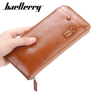 Baellerry <b>Men's</b> Long <b>Wallet</b> PU Leather Zippered Multi Card Slot Slim <b>Wallet</b> <b>For</b> Phone And Cash Daily Use - Product Image 5