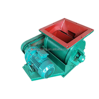 Válvula Rotatoria de Acero Fundido Quanfeng, Alimentador Rotatorio Tipo Estrella Accionado por Motor de 3 Fases para Harina, Granos y Polvo, Montaje con Brida 1.5