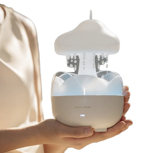 Humidificateur Nuage de Pluie Coloré, Lampe d'Ambiance Goutte de Pluie en Forme de Champignon, Veilleuse, Diffuseur d'Huiles Essentielles, Petit Appareil d'Aromathérapie Domestique - Product Image 2