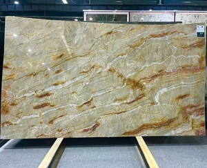 Losa de Cuarcita <span class=keywords><strong>Nacarando</strong></span> Personalizada, Cuarcita Natural Van Gogh, Cuarcita Dorada para Encimeras de Cocina, Paneles de Pared y Pisos - Product Image 1