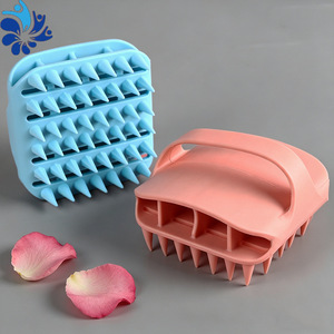 แปรงแชมพูซิลิโคน เครื่องมือนวดหนังศีรษะ กำจัดรังแคอย่างอ่อนโยน สำหรับใช้ในร้านเสริมสวย - Product Image 2