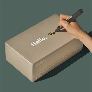 Caja de Cartón Corrugado Tipo <span class=keywords><strong>E</strong></span> con Tira de Desgarre, Logotipo Personalizado, Cierre Autoadhesivo, Color Verde Azulado, para Envío Postal - Product Image 2