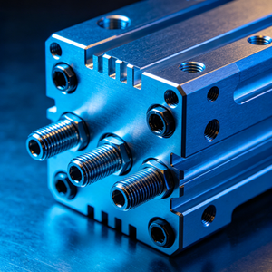 Ensemble de bagues de brochage usinées CNC en acier inoxydable et aluminium, bleu-gris, avec écrou hexagonal, ajustement de précision - Product Image 1