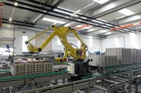 Robot de palettisation robuste FANUC M-410iC 315 kg – Station de travail FANUC Robotics pour manutention et palettisation intensives haute vitesse