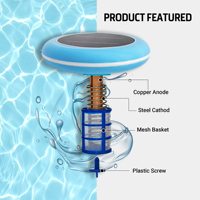 Ioniseur de cuivre solaire lumineux portable de 45000 gallons pour l'élimination efficace du chlore Purification de l'eau