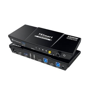 Commutateur <span class=keywords><strong>KVM</strong></span> HDMI 2 ports TESmart, prend en charge 4K 60Hz, port de charge USB 3.0, intégration audio EDID, contrôle pour station de travail multi-PC - Product Image 1