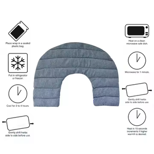 Coussin chauffant pour les épaules au micro-ondes, coussin chauffant multifonctionnel carré aux graines de lin, sac de compresse chaude réconfortant - Product Image 2
