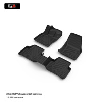 Tapis de voiture de luxe 3D TPE imperméables et antidérapants, tapis d'intérieur automobile pour Volkswagen-Golf Sportsvan 16-19