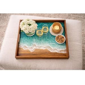 Plateau de service en résine unique, conçu pour une présentation élégante des aliments, décoration intérieure et utilisation quotidienne fonctionnelle à la salle à manger - Product Image 5