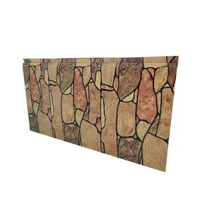 Paneles de pared de poliespuma, panel de diseño de pared de ladrillo, panel de sándwich tallado de metal