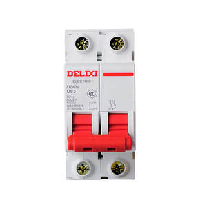 Interruptor Automático Miniatura Delixi DZ47S, 2P, Monofásico, 220V, Tipo D, para Uso Doméstico - Product Image 1