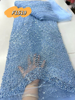 Tissu en dentelle perlée brodée de couleur unie, très demandé, avec sequins décoratifs pour mariages - Inmyshop