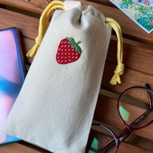 Wholesale Promotional Custom Natural Cotton <b>Drawstring</b> Bag Cute Pattern Canvas Cotton <b>Drawstring</b> <b>Pouch</b> With Logo Printing - Product Image 5
