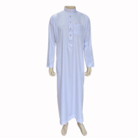 Robe de cérémonie musulmane pour homme avec poche poitrine et étui à crayons, design à col boutonné pour costume Toby personnalisable