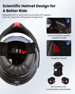 Nouveau <span class=keywords><strong>casque</strong></span> de <span class=keywords><strong>moto</strong></span> modulaire intégral vintage ILM en ABS pour adultes hommes, ATV, UTV, motoneige, avec mentonnière réversible à 180°, homologué DOT - Product Image 6
