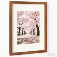 Bingkai Foto 8x10 Set 2 Warna Putih Antik Motif Kayu, Kayu Rekayasa, Bingkai Foto Horizontal untuk Dinding Galeri
