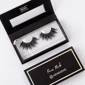 Wholesale Strip Make Your Own Brand Custom Faux Mink Lash Packaging Box Luxury 3d Mink Eyelash Private Label Lash Boxes