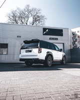 Pour Cadillac Escalade mise à niveau LD Style Kit de carrosserie large en Fiber de carbone avec nouvelle lèvre avant diffuseur arrière becquet capot gril