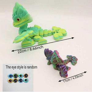 Vashine Drago Floreale 3D Stampato, Divertente e Creativo, 22CM, Drago Flessibile in Cristallo di Grandi Dimensioni, Pterosauro, Giocattoli per Bambini - Product Image 2