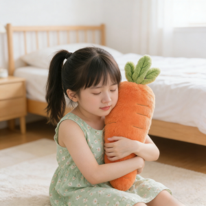 Cuscino a Forma di Carota Super Morbido in Peluche con Imbottitura in Cotone PP, Personalizzabile in Altezza per Bambini e Appassionati di Anime - Product Image 2