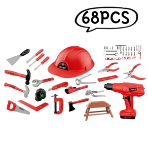 AJB Tendance 2026 Ensemble d'outils de jeu d'imitation, 50/63/68 pièces, <span class=keywords><strong>Jouet</strong></span> de construction de maison de jeu DIY pour l'apprentissage préscolaire, Commande en gros - Product Image 1