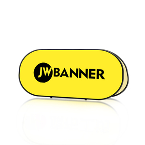 Hình bầu dục vòng tròn Xách Tay Vải pop-up biểu ngữ sinh thái gấp <span class=keywords><strong>2x1m</strong></span> căng đóng mở một khung Pop Up biểu ngữ cho thể thao quảng cáo - Product Image 1