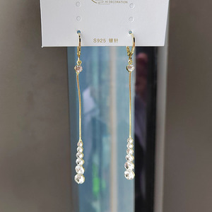 Design alla moda senso lungo temperamento nappa fibbia dell'orecchio semplici tutti gli orecchini abbinati - Product Image 6