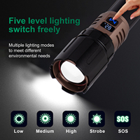 Lampe torche télescopique haute puissance en aluminium rechargeable, lanterne LED blanche, lampe torche tactique