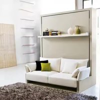 Modernes Schlafzimmermöbel Yuepeng Meimu Multifunktionales Murphy-Bett Vertikales Klappbett-Wandsofa-Set Massivholz Eisenrahmen